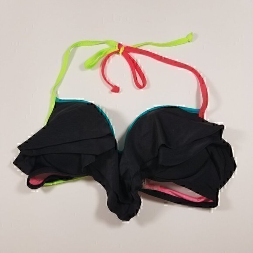 PINK Victoria's Secret Swim Ruffle Bikini Top S